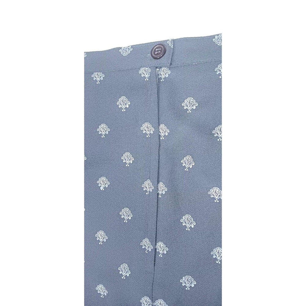 VTG Emma James Liz Claiborne Faux Wrap Maxi Skirt 12 Navy Blue Bandana Festival - Picture 10 of 11